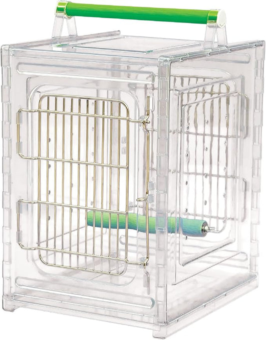 CaitecPerch & Go Polycarbonate Bird Carrier, Clear View Travel Cage