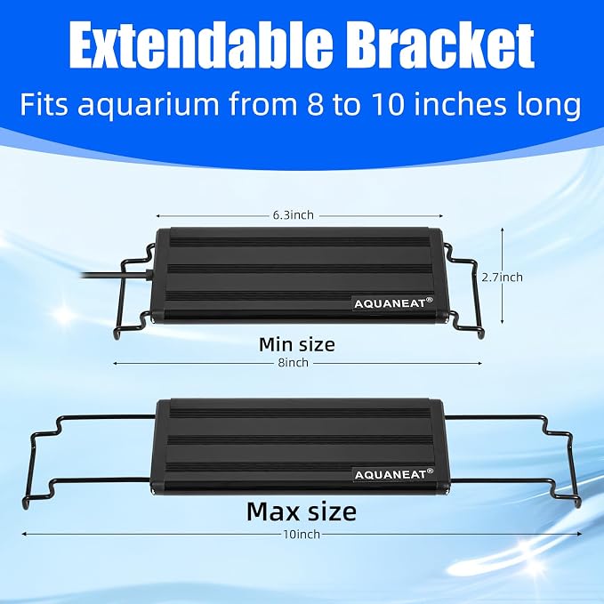 AQUANEAT LED Aquarium Light Full Spectrum for 8 Inch to 10 Inch Fish Tank Light Fresh Water