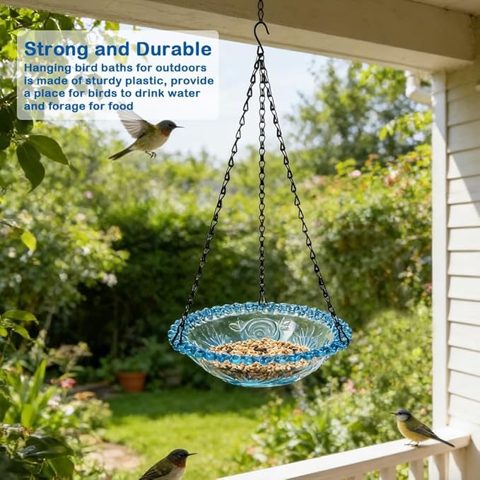 Seed Catcher for Bird Feeders, 20'' Bird Feeders for Outdoors Hanging, Birds Feeder Seed Catcher Tray with Adjustable Hanging Hook for Outdoor Garden Accessories (Grey Pink)