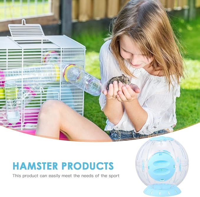 Hamster Running Ball 8.66-Inch Transparent Pet Toy for Small Animals Exercise and Activity Wheel Suitable for Hamsters Gerbils Rats Hedgehogs