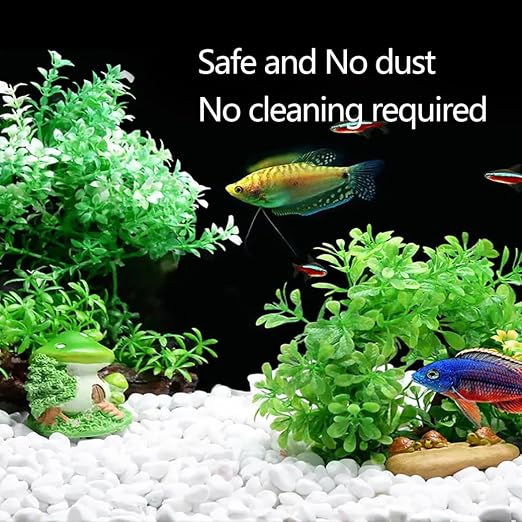2.0 LB White Aquarium Gravel Pebbles 3/8", Natural Decorative Aquarium Substrate Small River Rocks, Mini Pebbles Stone for Fish Tank, Aquatic Plant Bonsai, Hydrophyte