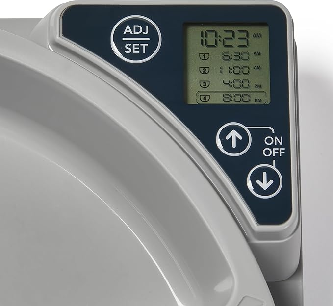 Cat Mate C500 Automatic 5 Bowl Digital Timer-Controlled Pet Feeder - for Cats and Small Dogs, Wet or Dry Food, Includes Twin Ice Packs, 5 Meals Up to 0.73 lb Each, White