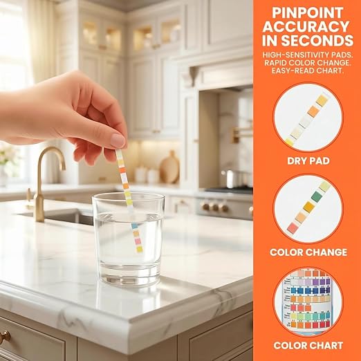 16 in 1 Drinking Water Test Kit Water Tester for Drinking Water | 100 Strips,Home Tap and Well Water Test Kit for Iron, Copper, Nickel, Zinc, Cobalt ,PH,sulfate, nitrite, nitrate.