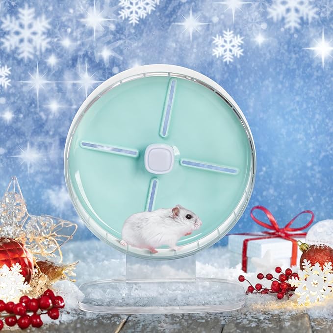 Foraineam Hamster Wheel Silent Hamster Exercise Wheels, 7.5 Inch Quiet Spinner Hamster Running Wheels with Adjustable Stand for Hamsters Gerbils Mice Or Other Small Animals