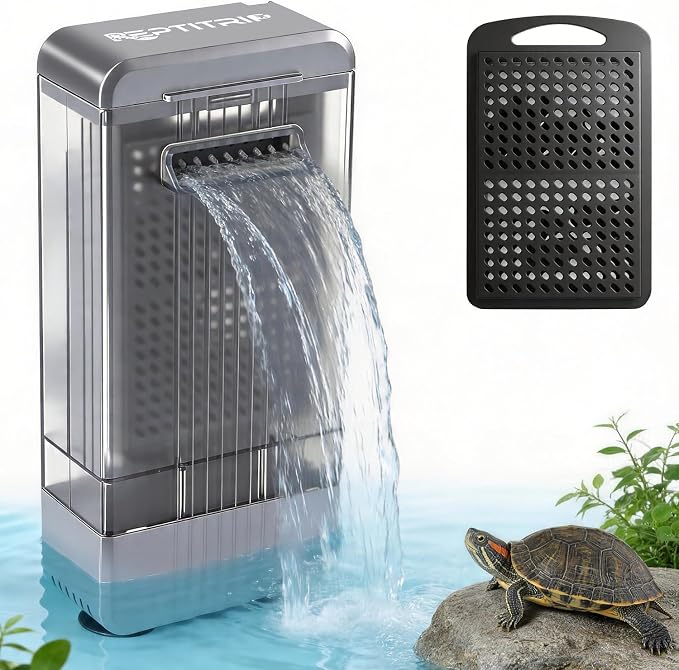 Aquarium Filter with U-V Light, Internal Fish Tank Filter for Up to 30 Gallon, Turtle Tank Filter Bio-Filtration, Ultra-Silent, and Green Water Clean