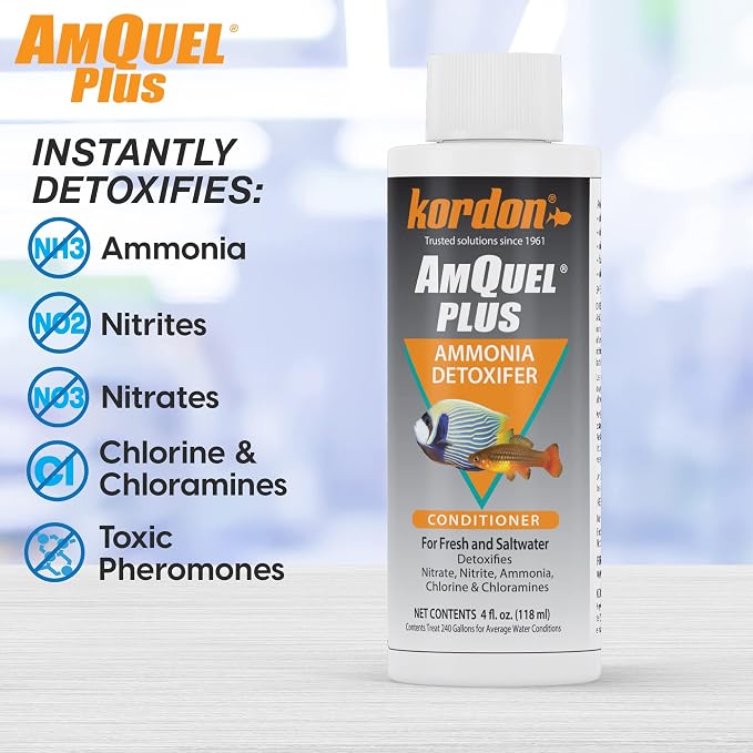 KORDON #33444 AmQuel Plus for Aquarium, 4-Ounce (Pack of 2)