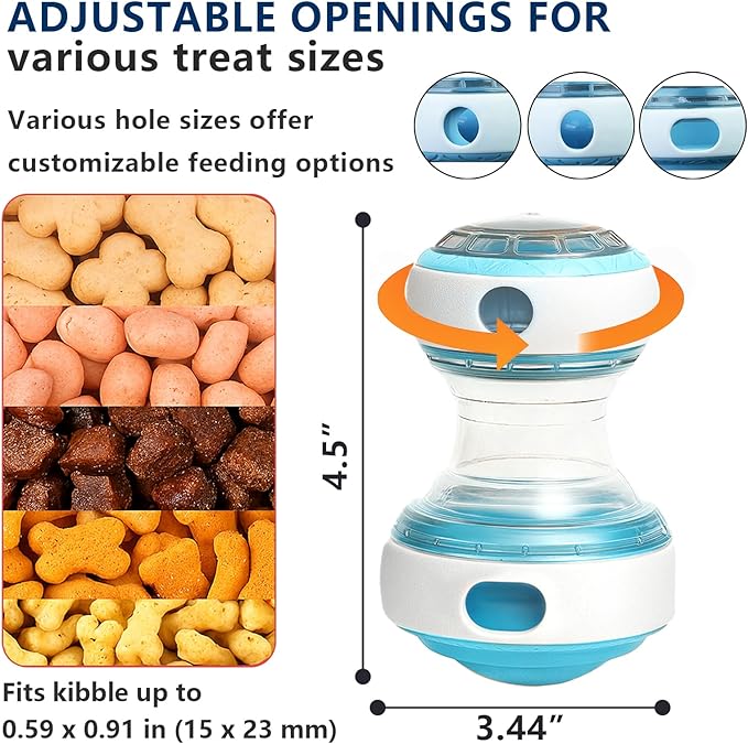 Kalimdor Interactive Dog Puzzle Toys for Boredom, Treat Dispensing Dog Toys, Dogs Enrichment Toy to Keep Them Busy, Treat Dispensing Slow Feeder,Mental Stimulation and Training (Blue)