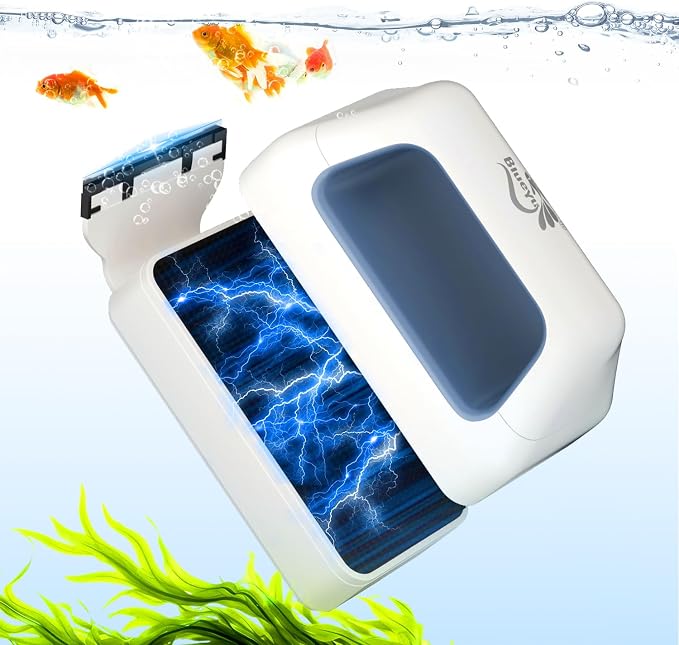 Magnetic Aquarium Fish Tank Glass Cleaner, Floating Aquarium Magnetic Brush, Algae Scraper Glass Cleaner Scrubber for 0.2-0.6 Inch Thick Glass Fish Tank (L)