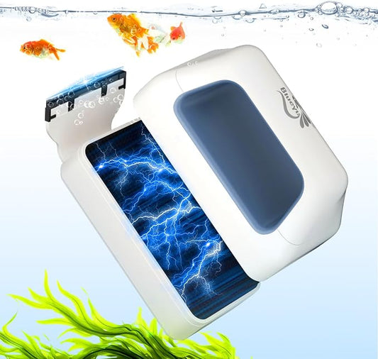 Magnetic Aquarium Fish Tank Glass Cleaner, Floating Aquarium Magnetic Brush, Algae Scraper Glass Cleaner Scrubber for 0.2-0.6 Inch Thick Glass Fish Tank (L)