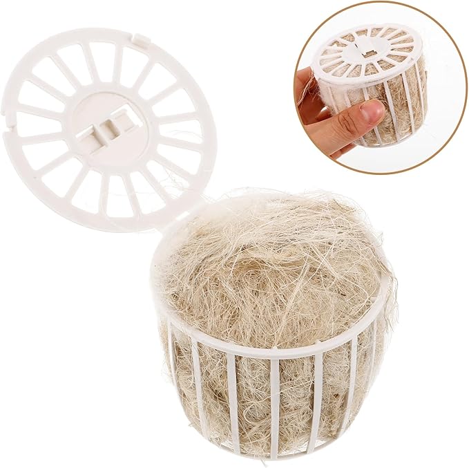 balacoo Bird Nesting Material with Basket Natural Jute and Cotton Bedding for Small Birds Parakeets Canaries Cockatiels Soft Comfortable Nesting Supplies for Garden and Home