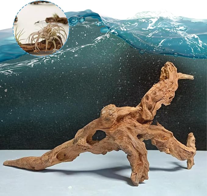 Aquarium Driftwood Natural Aquarium Decoration Tree Trunk with Rockery View Driftwood Landscaping Decoration Dead Wood Root Decor Hideouts (Random Shape) 5-10cm