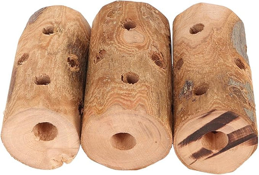 Apple Wood Small Animals Chew Sticks, Naturally Apple Sticks, Guinea Pig & Rabbit Chew, 3 Pack Teething Toys for Rabbits, Guinea Pigs, Hamsters with Bark