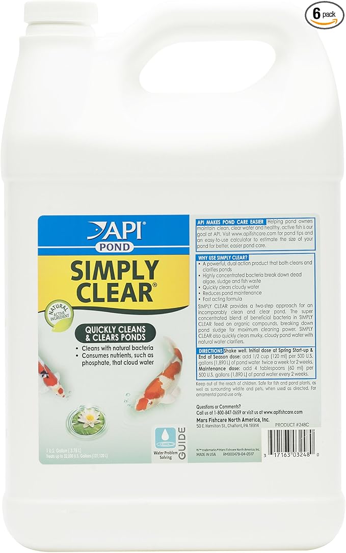 API POND SIMPLY CLEAR Pond Water Clarifier 1-Gallon Bottle