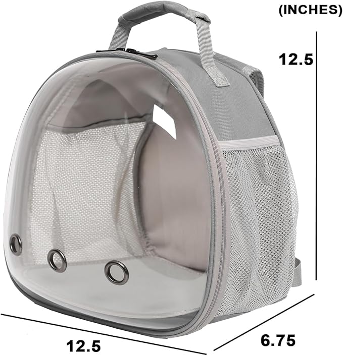 Bearded Dragon Travel Backpack with Harness and Leash Set,Lizard Backpack Travel Carrier,Space Capsule Clear Bubble Window Astronaut Reptile Carrier Backpack for Kids, Airline Approved