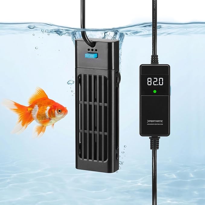 XPERTMATIC Aquarium Heater 200W Submersible Fish Tank Heater for 15–26 Gal | 65–93°F Adjustable with External Probe & PID Control, Auto Shut-Off, Quartz Glass, Fresh & Saltwater Safe