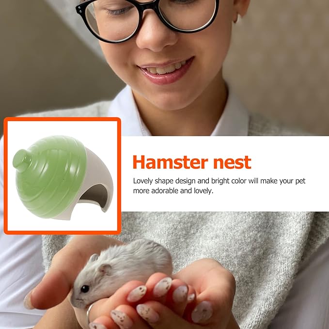 Tiny Ceramic Nest Hamster Bed Portable Hide Toy for Small Pet Guinea Pig