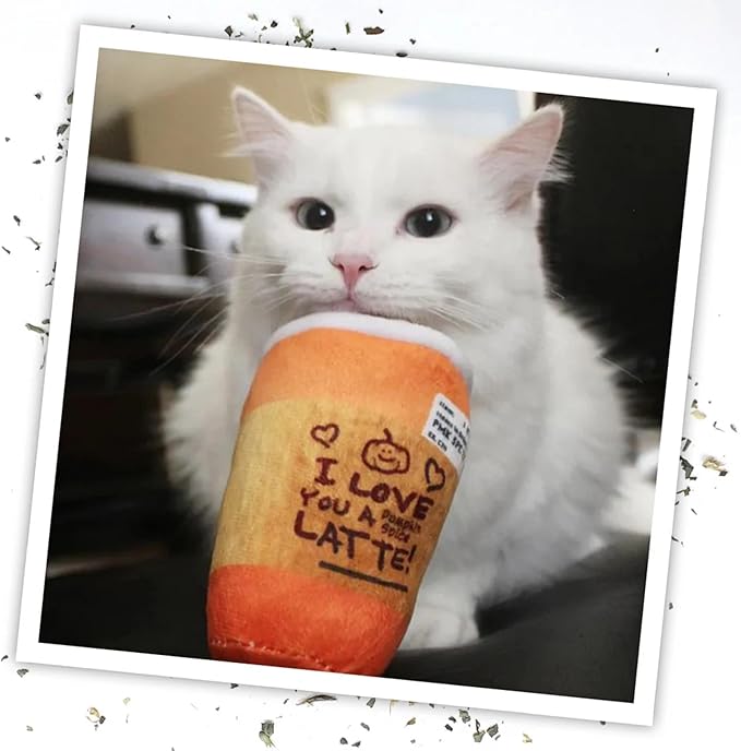 Meowijuana Get Spooked Bundle | Pumpkin Spice Latte Refillable Toy and Harvest Moon Blend | Promotes Play and Cat Health | Includes North American Organic Catnip