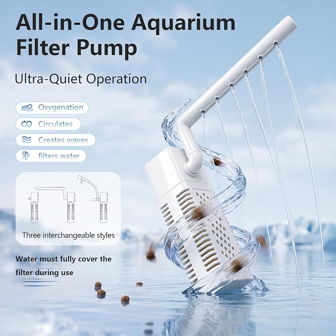 5 Gallon Fish Tank Aquarium Starter Kit with Filter and Light, All in One Small Fish Tank for Betta, Kids & Desktop Use, Self Cleaning Nano Aquarium with Lid(Large White)