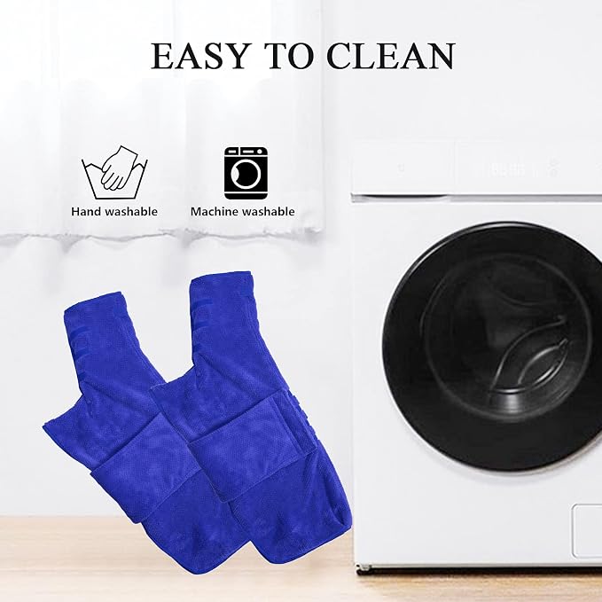 Geyecete Pineapple Grid Fast Drying Super Absorbent Dog Cat Bath Robe Towel - Blue, S
