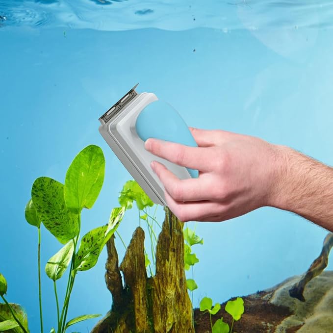 Aquarium Magnet Glass Cleaner Double-Sided Magnetic Effective Algae Removal | Aquarium Fish Tank Scraper for Aquarium Glass Cleaning Double-Sided Effective Algae Removal Scraper Cleaner Tool