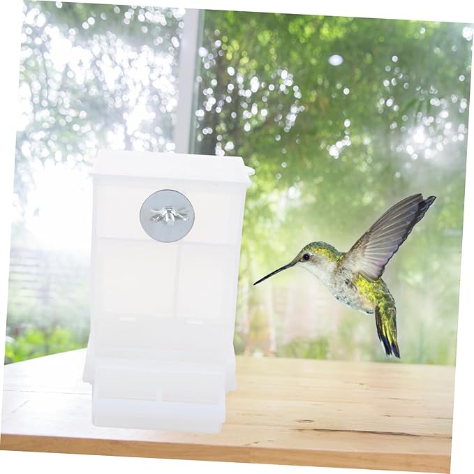 SUPVOX 2Pcs Automatic Bird Feeder Splash Parrot Food Box with Lid Easy Clean Feeding Container for Small Birds No Mess Seed Tray