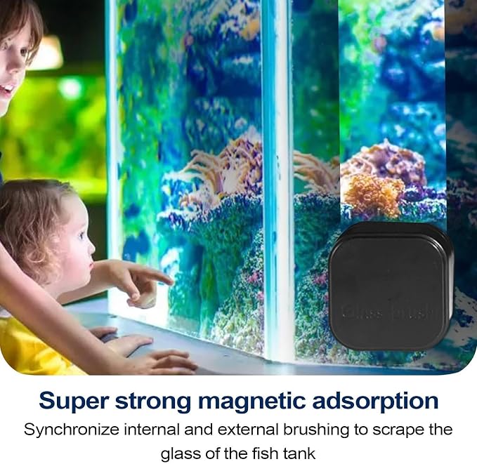 Aquarium Magnet Glass Cleaner Magnetic Scrubber Pads Fish Tank Cleaner | Scrubber Aquarium Cleaning Tool Remover Supplies for Reef, Terrarium, Goldfishes, Turtle