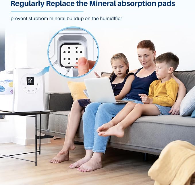 Top Fill Humidifier Filter Replacement for LEVOIT Classic160, Dual150 | LV600S,Classic300(S), OasisMist 450S, Superior6000S Series Humidifiers to improve Humidification- 20 Filters + 6 Fishs