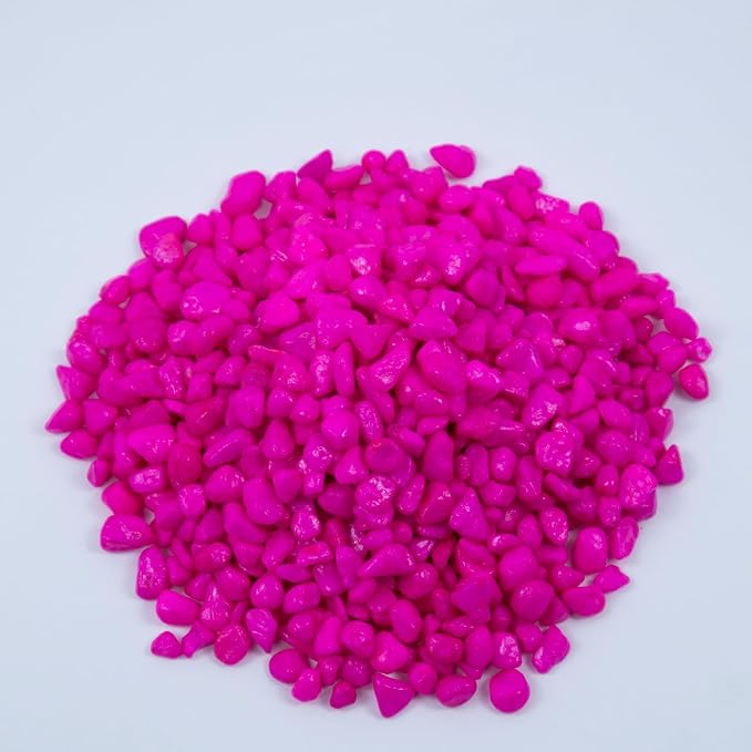 Colored Aquarium Gravel,Colorful Pea Gravel,Garden Rocks,Decorative Stones Rocks for Fish Tank,Aquarium,Fairy Garden Decor,Planters,Vase Fillers,Landscaping,1 Pound (Peach Red, 4-6mm)