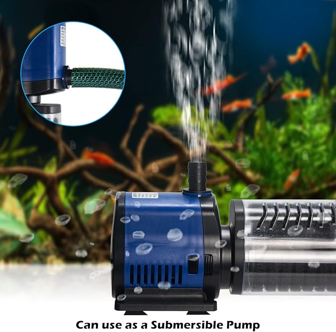 TARARIUM Aquarium Filter Powerful 700GPH for 100-400 Gallon Large Fish Tank Small Pond Fountain, Wave-Maker Submersible Water Pump Turtle Tank Filter for Saltwater & Freshwater System