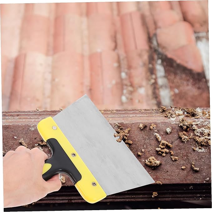 Kisangel Stainless Steel Bird Poop Droppings Scraper Tool for Easy Bird Cage Cleaning Sturdy Droppings Cleaning Tool for Parrot and Chicken Coop
