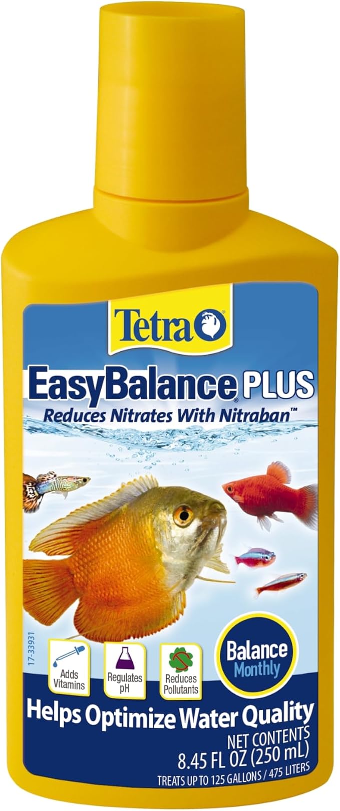 Tetra EasyBalance Plus Water Conditioner for Aquariums, 8.45 oz | Stabilizes pH & kH, Reduces Nitrates & Phosphates Due to Waste Water, Adds Vitamins, Minerals & Electrolytes, Use Weekly