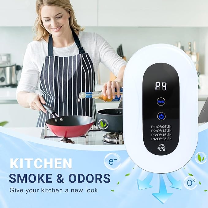 Air Purifier for Strong Odor, Litter Box Deodorizer for Cats & Dogs, Odor Control for Bedroom, Toilet, Kitchen, Smoke & Pet Areas, Quiet Air Freshener for Home(1)