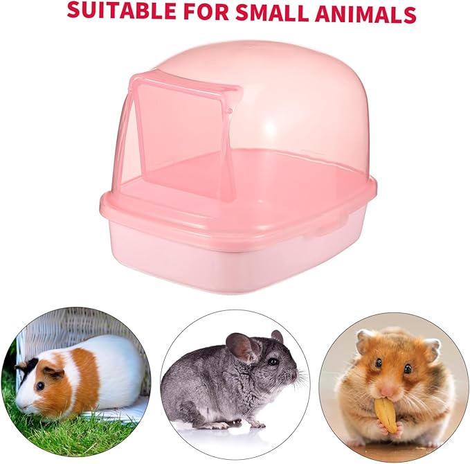 COLLBATH Chinchilla Sand Bath Large Chinchilla Dust Bath for Hamsters Plastic Sand Bathroom