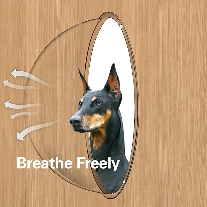 2 PCS Dog Fence Window with Air Holes, Clear Acrylic Pet Dome View, Bubble Peek Window Playground Doggie Fence Window, Inside Length 11.8 Inch and Deep 6 Inch, for Dog Cat Transparent