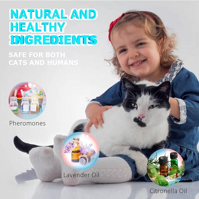 Calming Collar for Cats - Pheromone Calm Collars, Anxiety Relief Fits Small Medium and Large Cat - New Version - Adjustable and Waterproof with 100% Natural 2 Pack