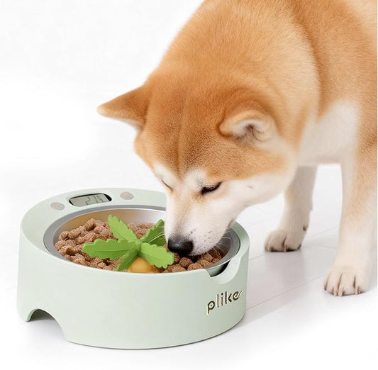 Plike Slow Feeder Dog Bowls，3-in-1 Smart Pet Bowl with Built-in Digital Food Scale & Removable Slow Feeder Insert, for Precise Portion Control, Weight Management, and Improved Digestion for Dogs