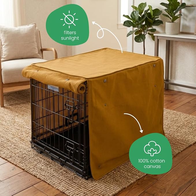 Molly Mutt Fast Car Dog Crate Cover, GOTS-Certified 100% Organic Cotton Canvas Cover for Dog or Puppy Kennel and Cage, Washable, Free of Harmful Chemicals, XXX-Large, Fits 54"x37"x45" Crate