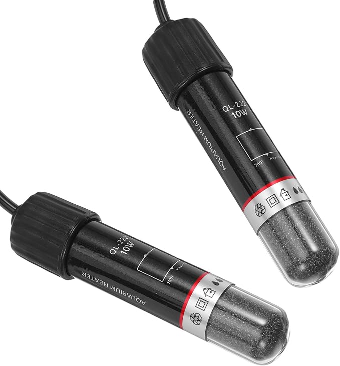 Outanaya Mini USB Aquarium Heater for 5l Betta Tank 2pcs 10w Small Submersible Fish Tank Heater with Automatic Temperature Regulation and Space-Saving Design, for Home or Office Use