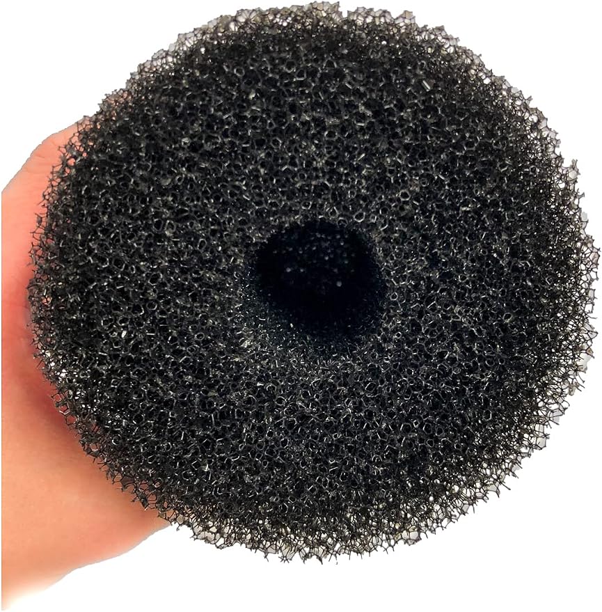 2 Pack X-Large Overflow Filter Box Intake Round Pre-Filter Foam Sponge 5.91" x 4.13" for Aquariums and Ponds (Coarse 25PPI)