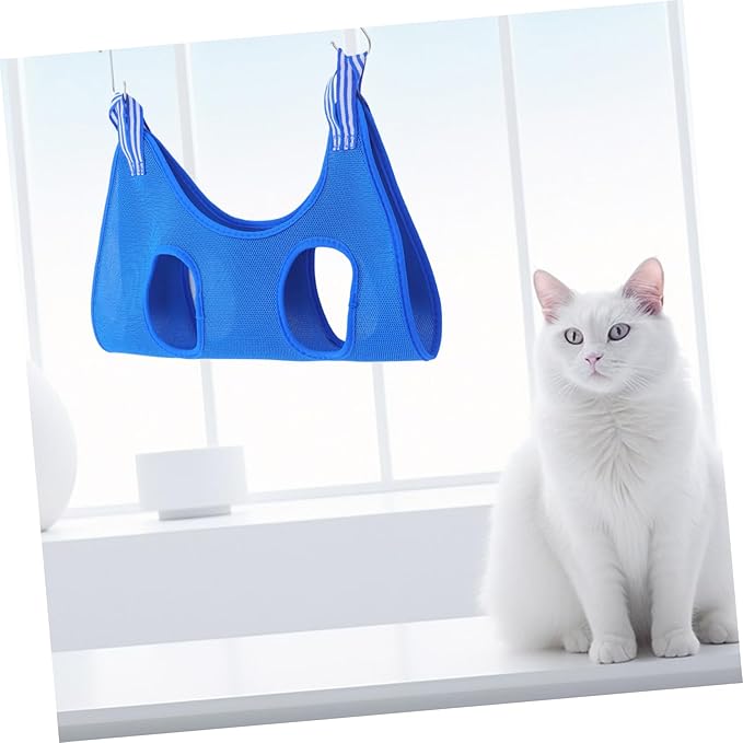 Abaodam Animal Hammock for Cats and Dogs Space-Saving Grooming Strap Nail Clipper Holder Versatile Design for Wall Door Mount