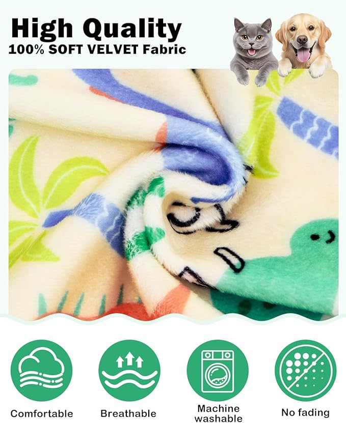 CuteBone Dinosaur Costume Dog Pajamas, Stretchy Spandex Crystal Velvet Sleepwear Coat for Small Dogs, Soft & Warm Pet Outfit Clothes for Cold Weather, Cozy Pullover Design COSP15L