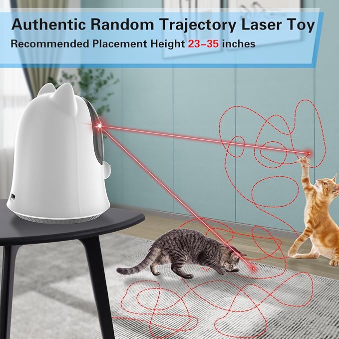 Muhhiba Cat Laser Toys for Indoor Cats, Random Trajectory Laser Cat Toy, Interactive Cat Toys for Bored Indoor Adult Cats/Kittens/Dogs