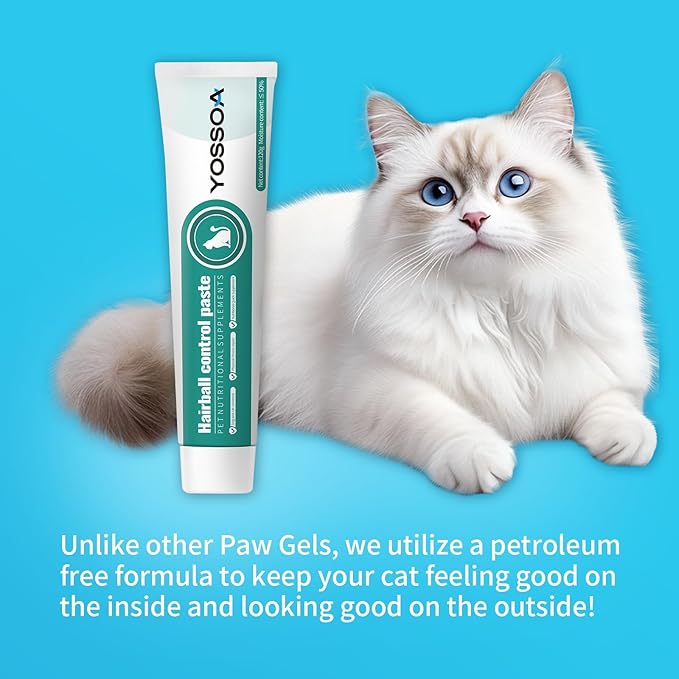 4.23oz Cat Hairball Remedy, Hairball Remedy Gel for Kittens Pet, Care Cat Hairball Supplement-Hairball Treatment for Cats Furball Control Relief Remedy & Digestive Support Hair Ball Relief for Cats