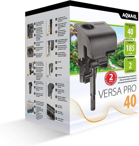 Aquael Versa Pro 40 Power Filter - Hang On Back Filter For Aquariums