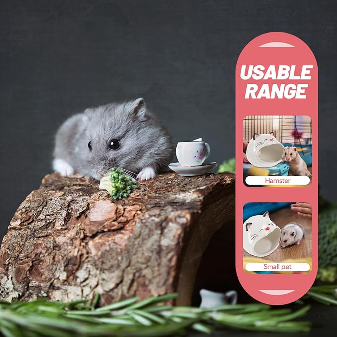 Sosoport Hamster Hideout Ceramic Hamster House and Habitats Cool Bed Small Animal Pet House Ideal for Gerbil Chinchilla