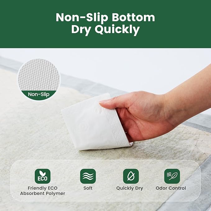 Gardner Pet 37"x54" Extra Large Dog Pee Pads, 5XL Super Absorbent & Leak-Proof Dog Potty Training Pads, Nop-Slip Bottom Puppy Pads, 25 Count Grey