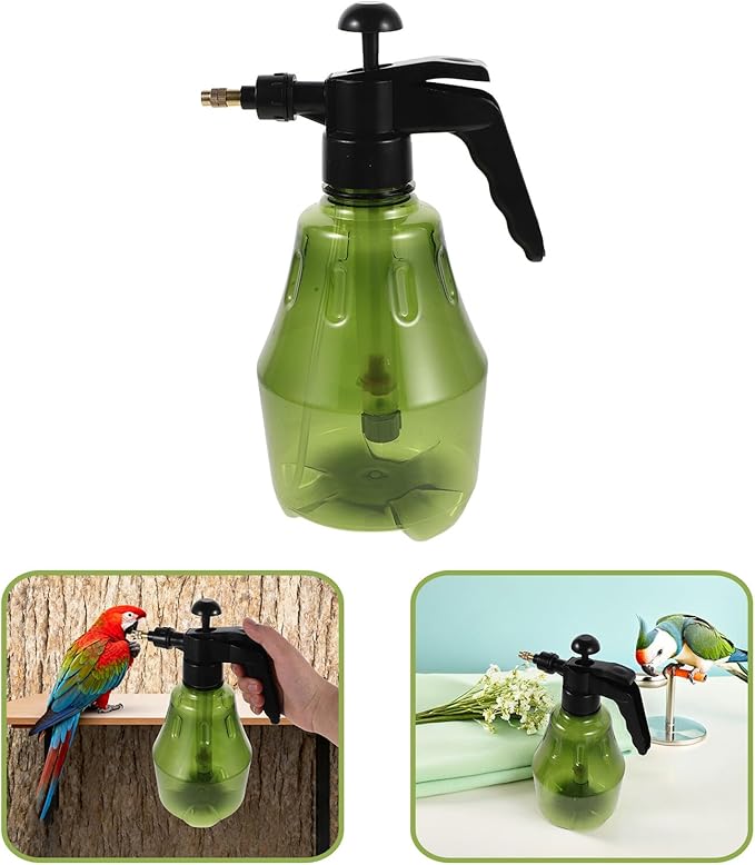 Mikikit Handheld Bird Sprayer Bottle with Adjustable Nozzle, 1.5l Ultrafine Avian Pump Mister for Indoor Parrot Bathing, Suitable for Macaws, Cockatiels, and Parrots