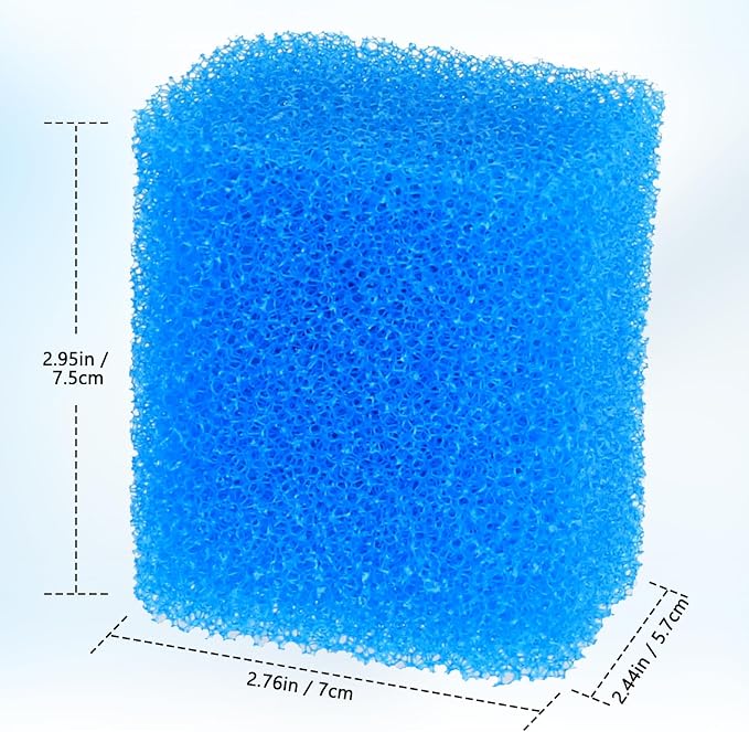 fishkeeper Replacement Filter Sponge for Aquariums, 3 Pack | Washable and Reusable Biological Filter Sponge Media