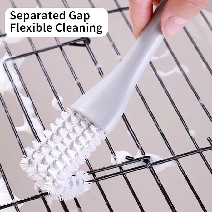 Bird Cage Cleaner with Long Handle & Shovel – Hard Bristles Easy Bird Droppings Removal Brush for Parrot & Pet Cages & Bird Perch – Durable Bird Cage Cleaning Tool & Accessory (2)