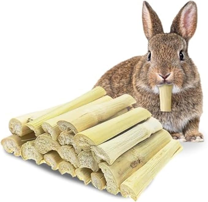 SunGrow Sweet Bamboo Chew Sticks for Rabbits, 100g (3.5 oz) Bunny Molar Chew Sticks for Guinea Pigs, Chinchillas, Gerbils, Hamsters and Small Animals